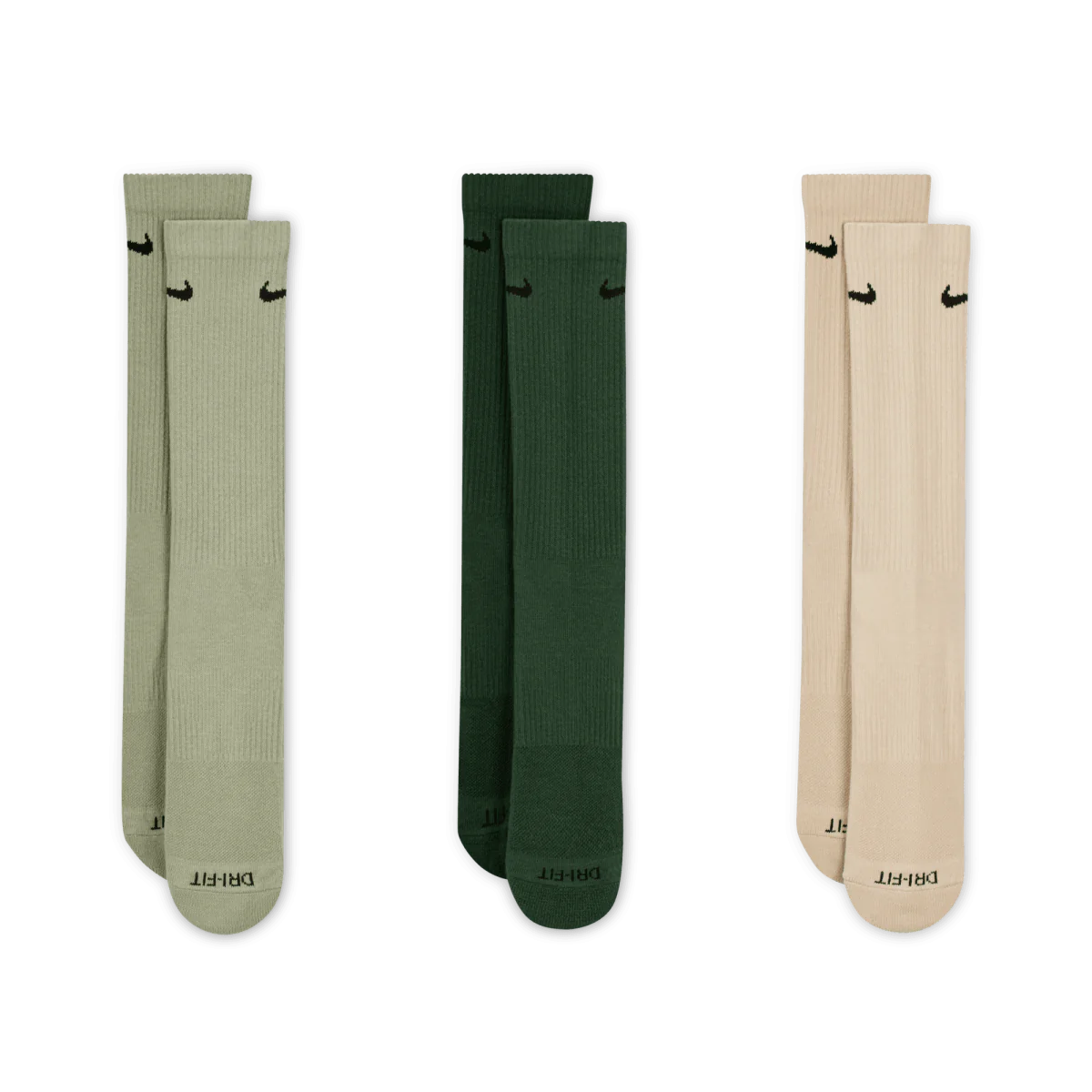 NIKE EVERYDAY PLUS CUSH CREW GREEN 3 NIKE EVERYDAY PLUS CUSH CREW GREEN